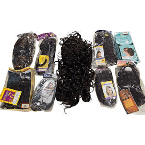 Lot Of 9 Women's Extensions And Other Hair Pieces Designer Hair Freetress